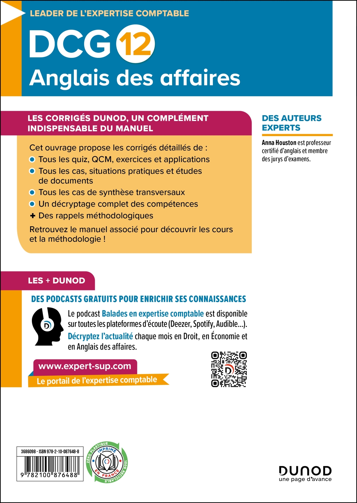 DCG 12 - Anglais des affaires - Corrigés - 3e éd. - Anna Houston - DUNOD