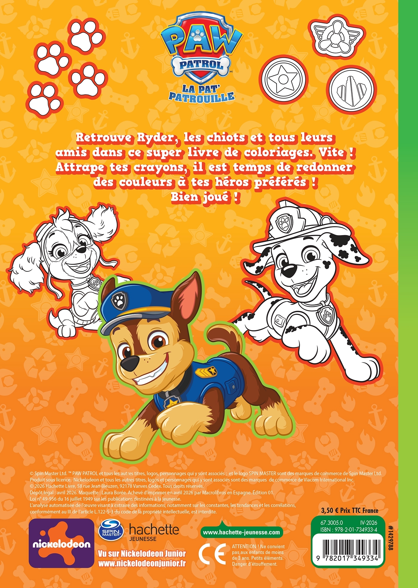 La Pat' Patrouille - Super Colos -   - HACHETTE JEUN.