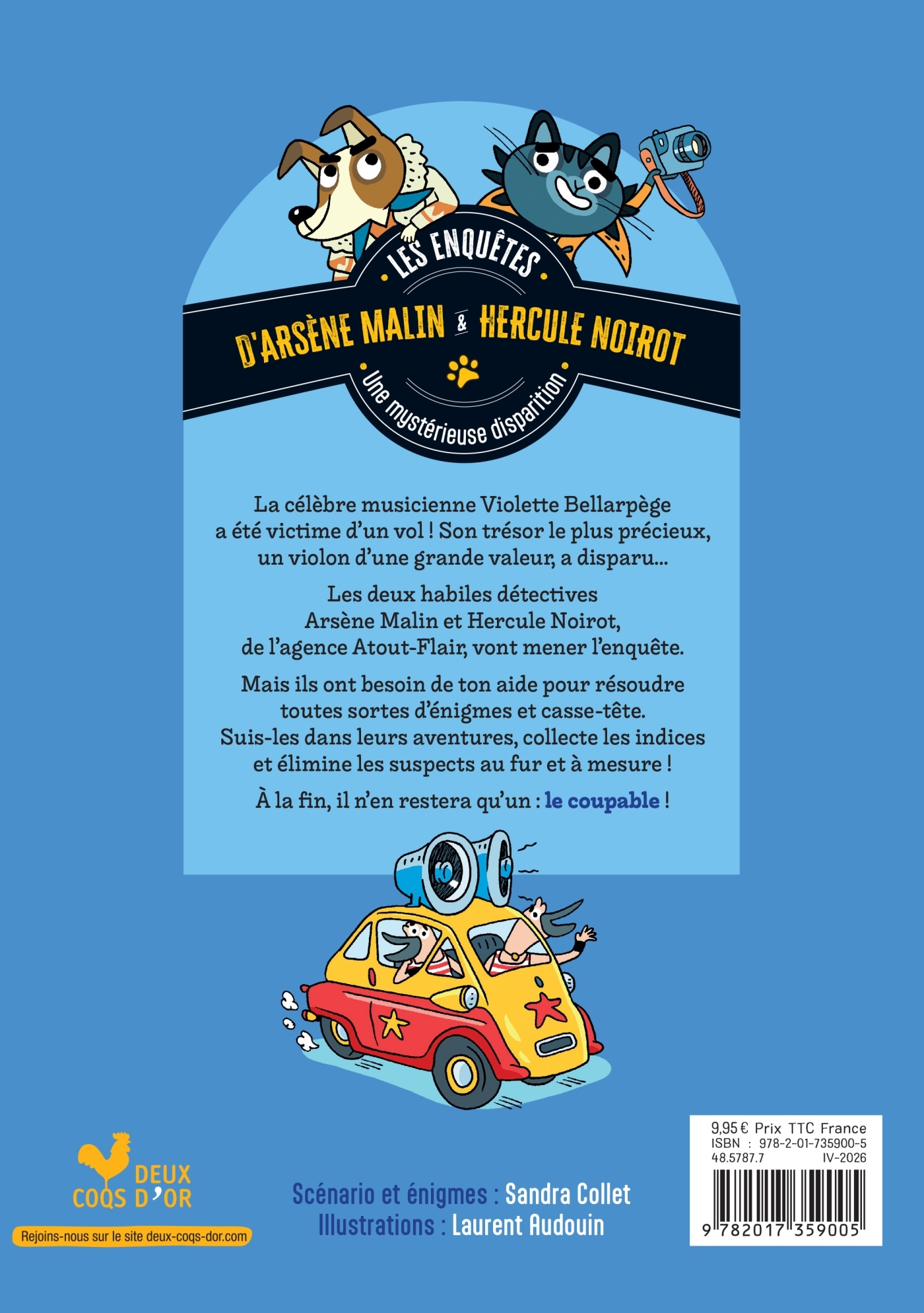 Les enquêtes d'Arsène Malin et Hercule Noirot - Une mystérieuse disparition - Sandra Collet - DEUX COQS D OR