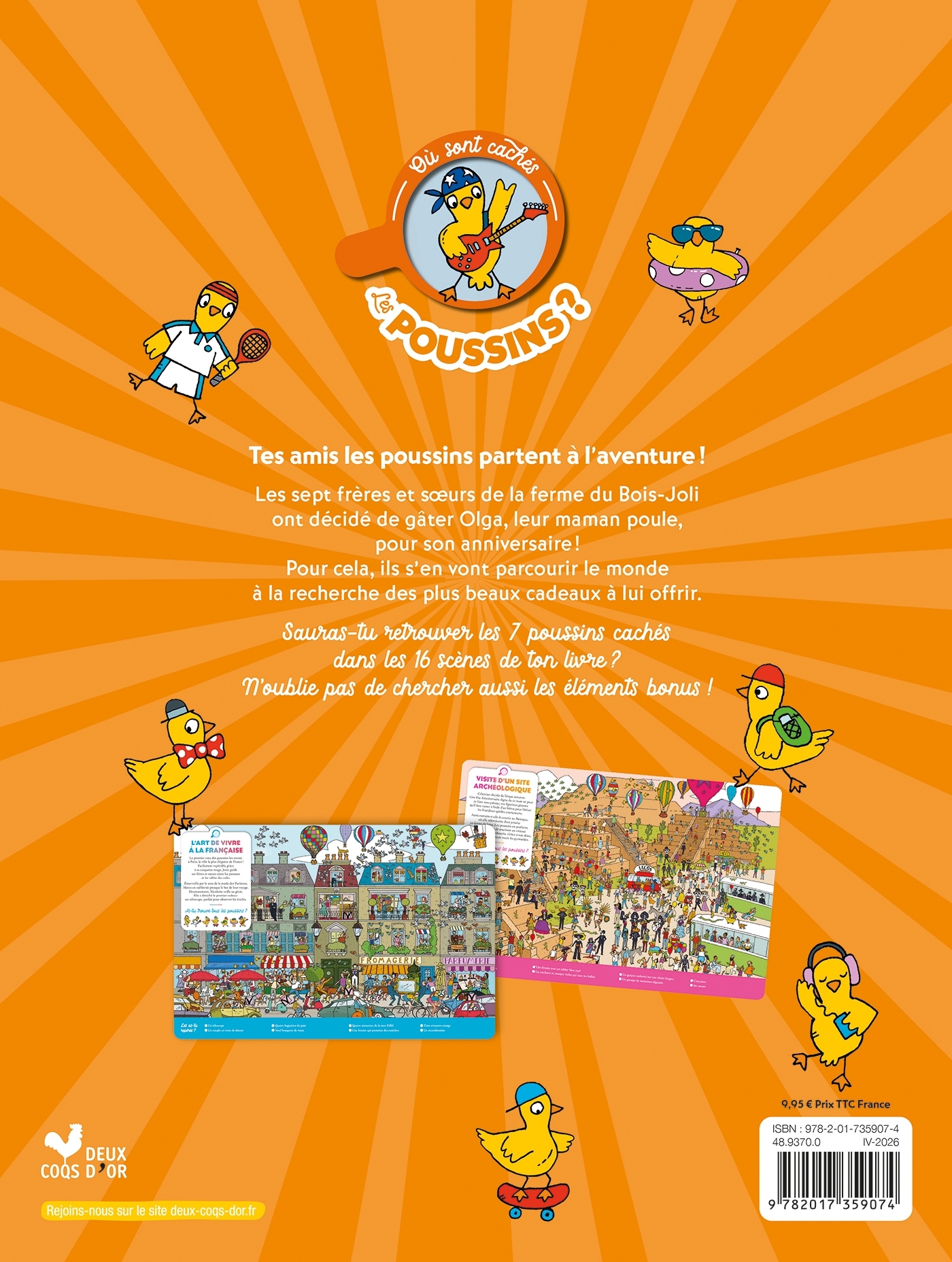 Où sont cachés les poussins ? - Emmanuelle Caussé - DEUX COQS D OR