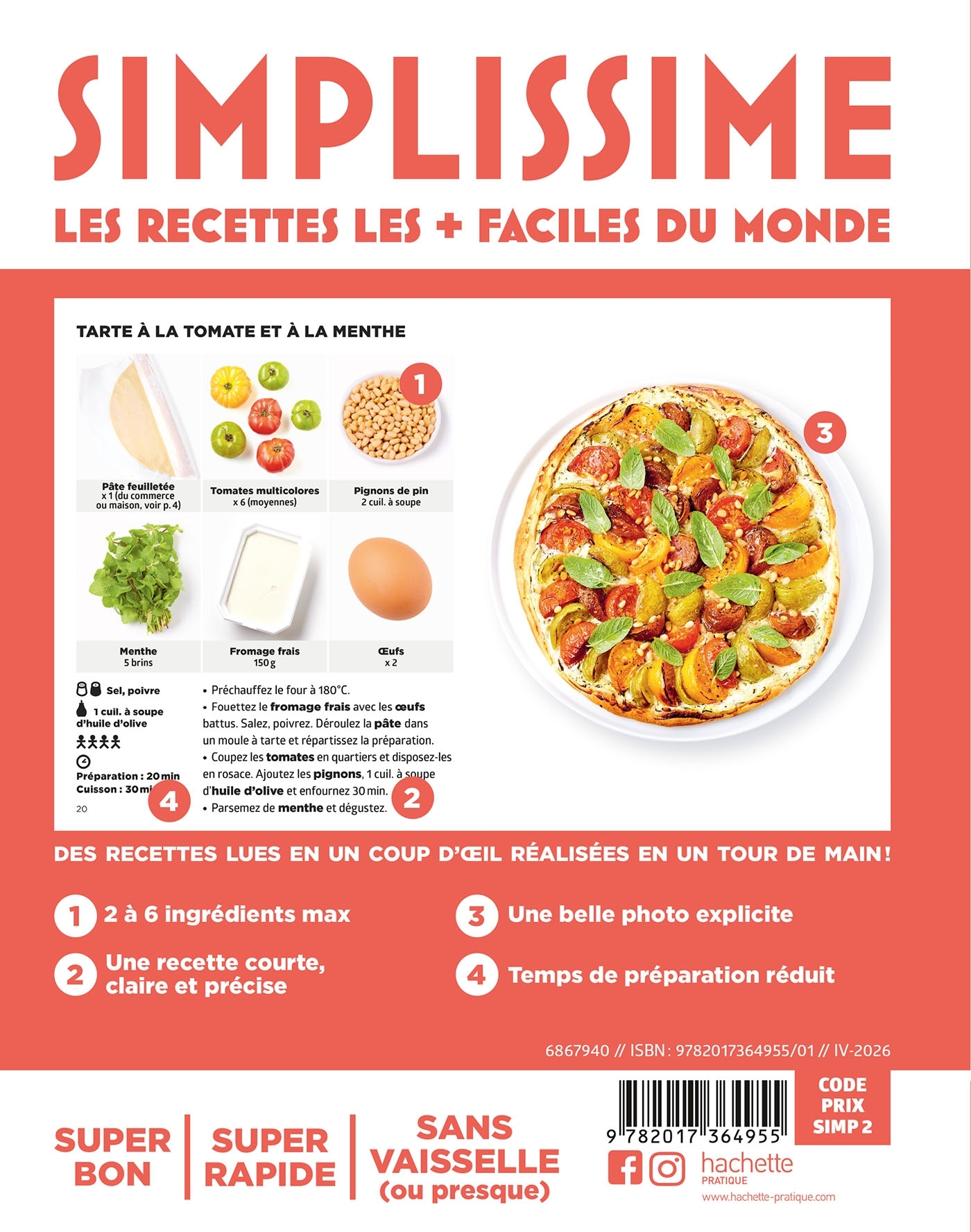 Moyen Simplissime - Tartes salées et sucrées - Jean-François Mallet - HACHETTE PRAT