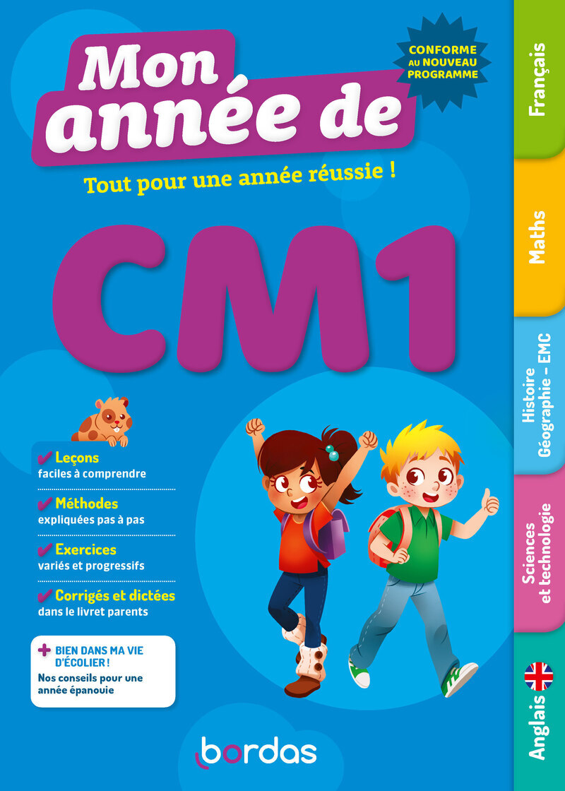 Mon année de CM1 - Élodie Alperin, Émilie Flechel, Francine Martineau, Laurence Pineau, Laurence de Gaspary, Francine Adrien - BORDAS