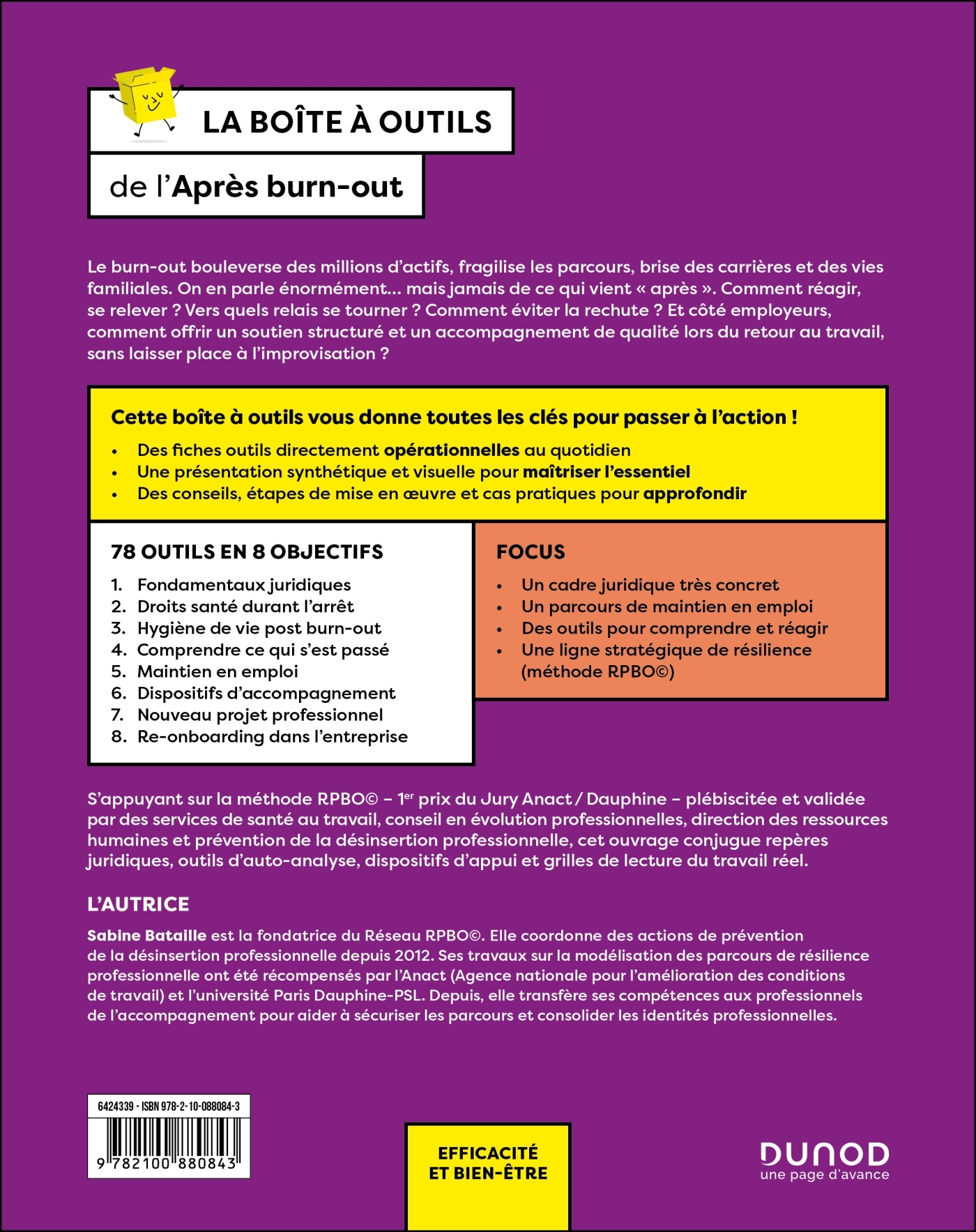 La boîte à outils de l'après burn-out - Sabine Bataille - DUNOD