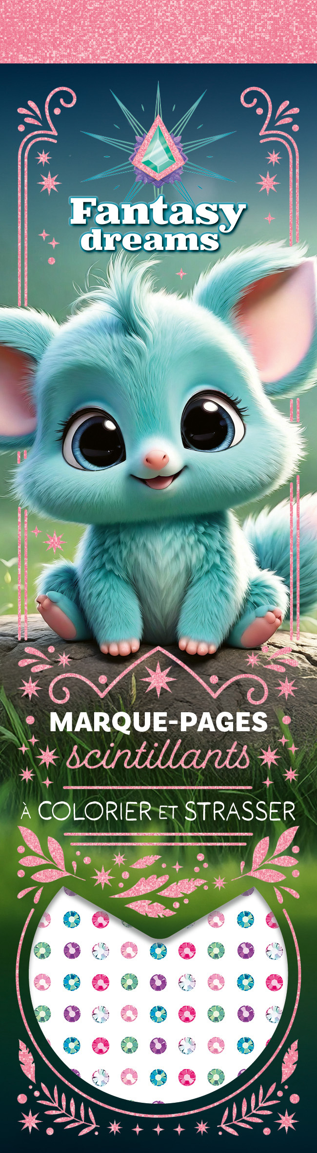 Marque-pages à strasser et à colorier ROSE -  - FLEURUS