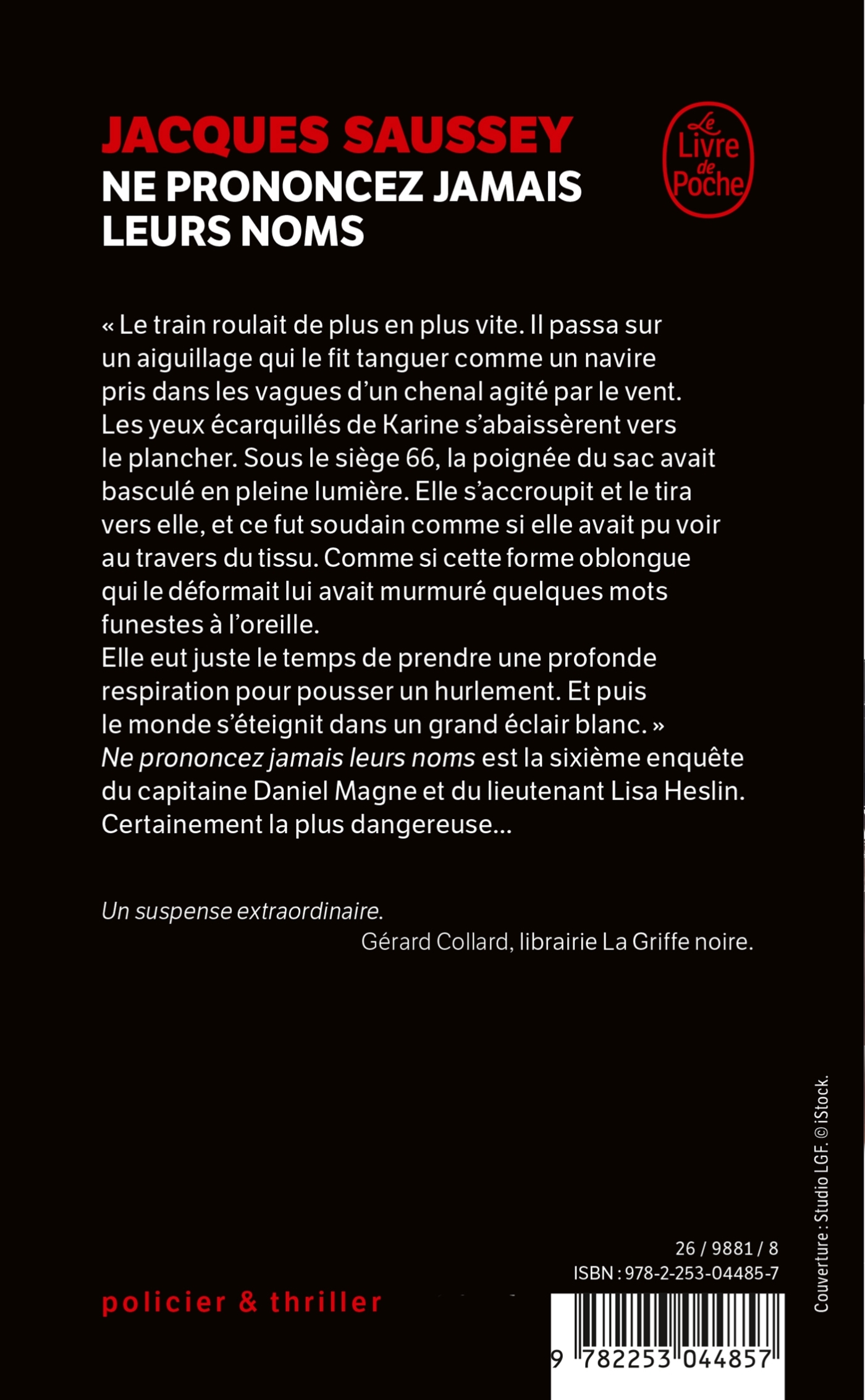 Ne prononcez jamais leurs noms - Jacques Saussey - LGF