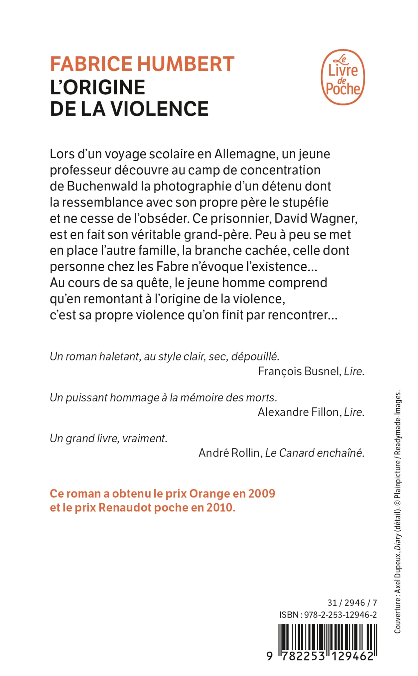 L'Origine de la violence - Fabrice Humbert - LGF