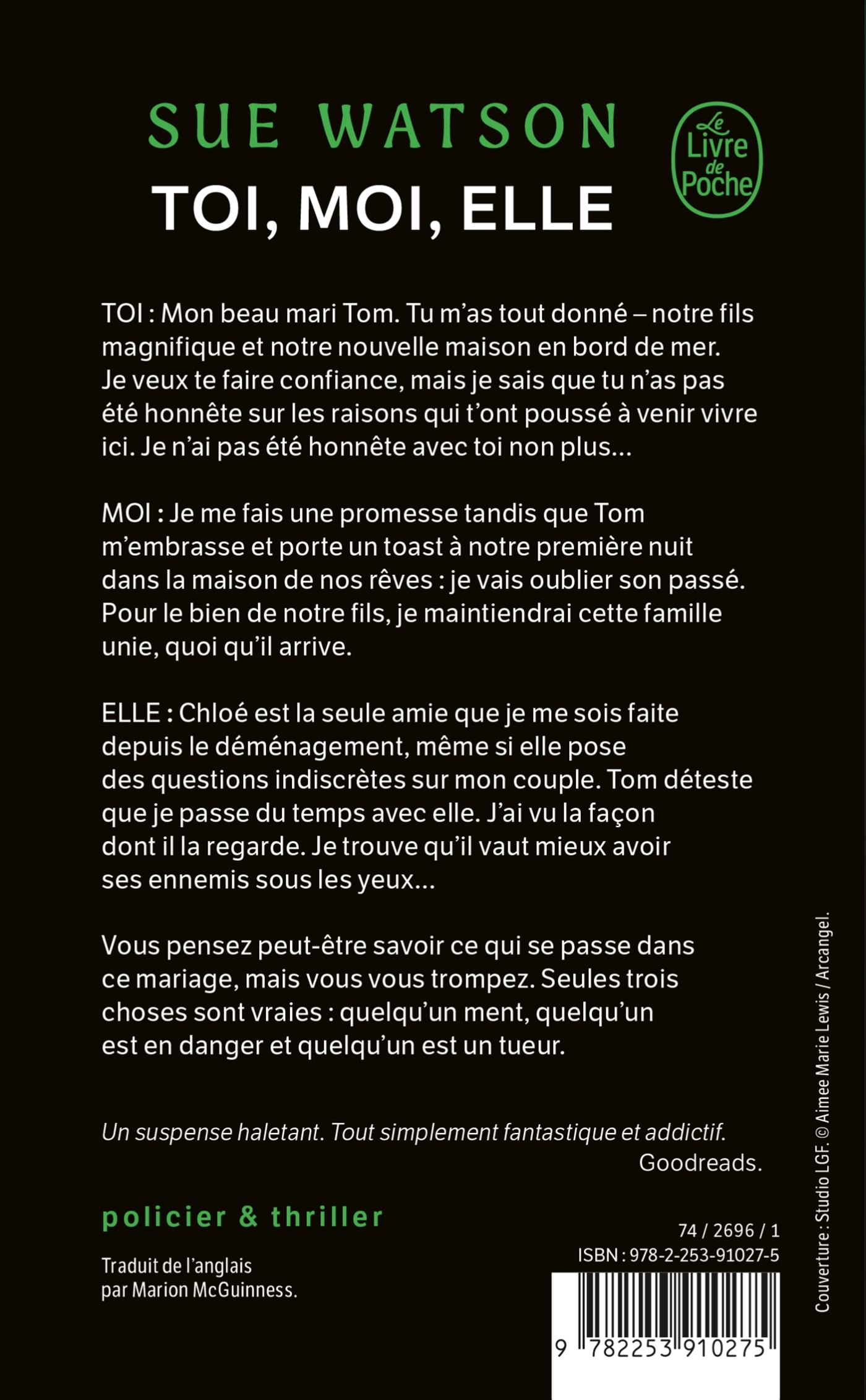 Toi, moi, elle - Sue Watson - LGF
