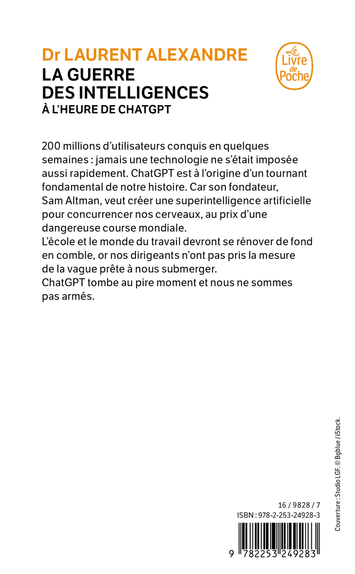 La Guerre des intelligences à l'heure de ChatGPT - Laurent Alexandre - LGF