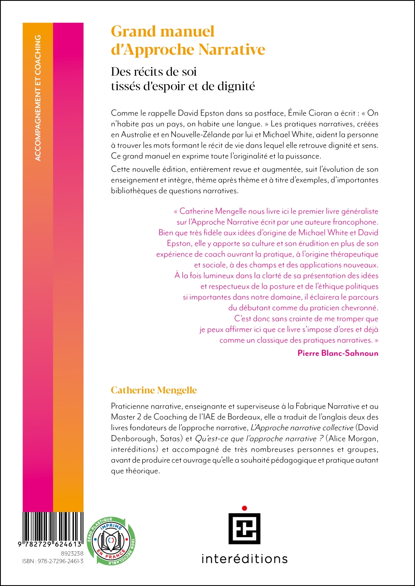 Grand manuel d'Approche Narrative - 2e éd. - Catherine Mengelle - INTEREDITIONS