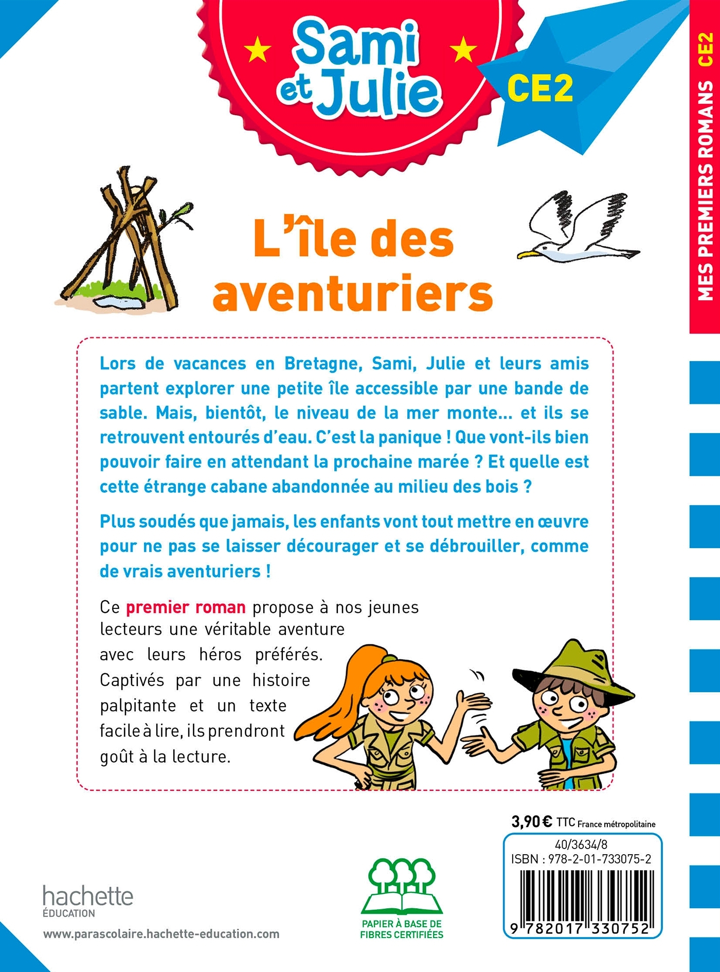Sami et Julie Roman CE2 - L'île des aventuriers - Sophie de Mullenheim - HACHETTE EDUC