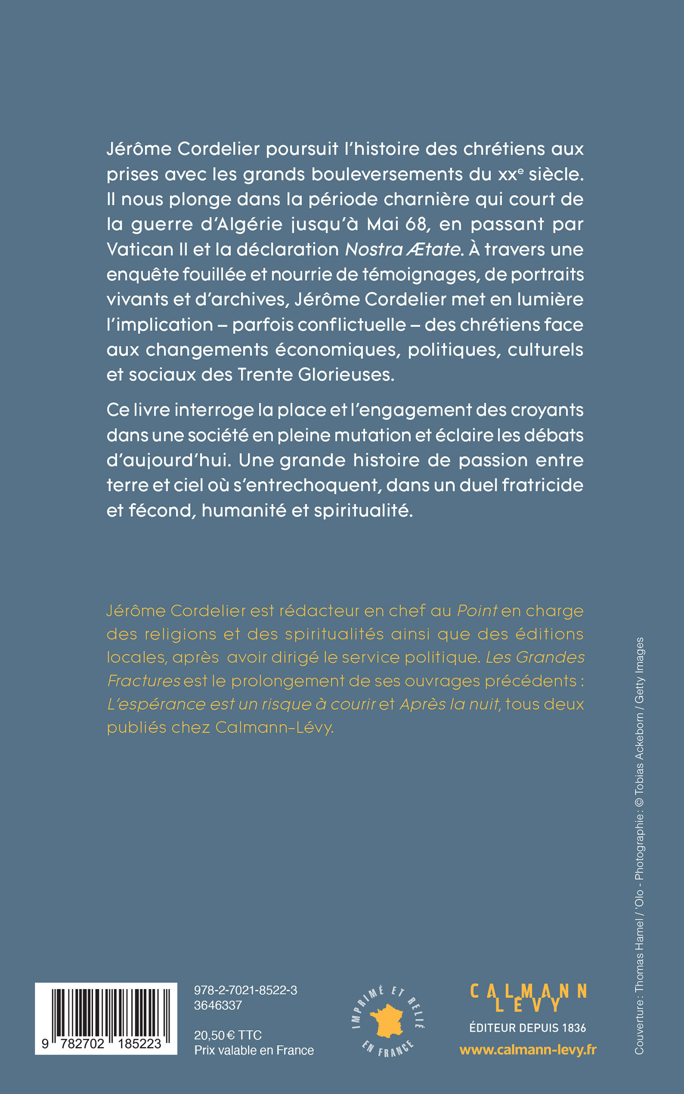 Les grandes fractures - Jérôme Cordelier - CALMANN-LEVY