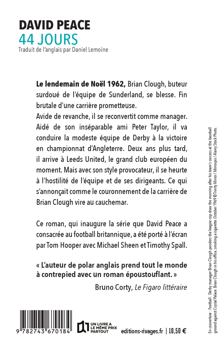 44 jours - David Peace - RIVAGES