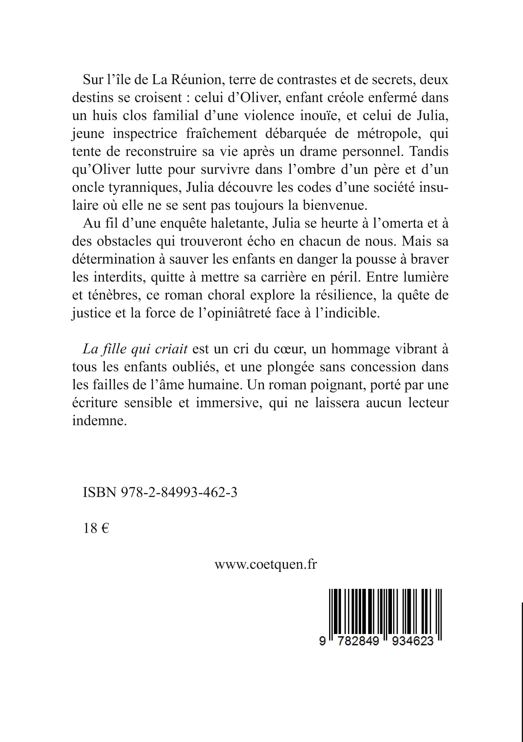 La fille qui criait -  FERAUD CELINE, Céline Féraud - COETQUEN