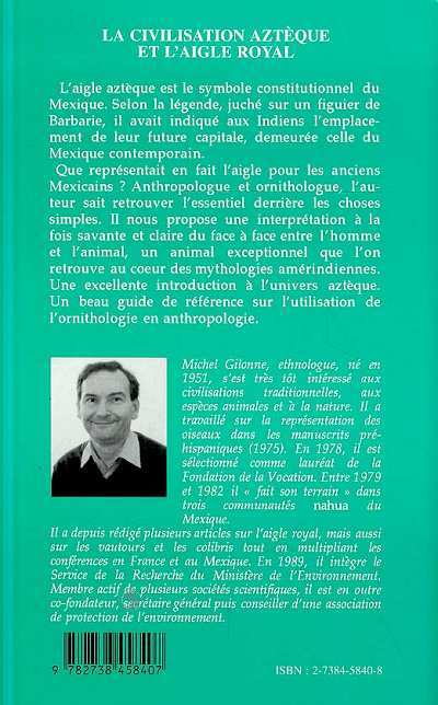 La civilisation aztèque et l'aigle royal - Michel Gilonne - L'HARMATTAN