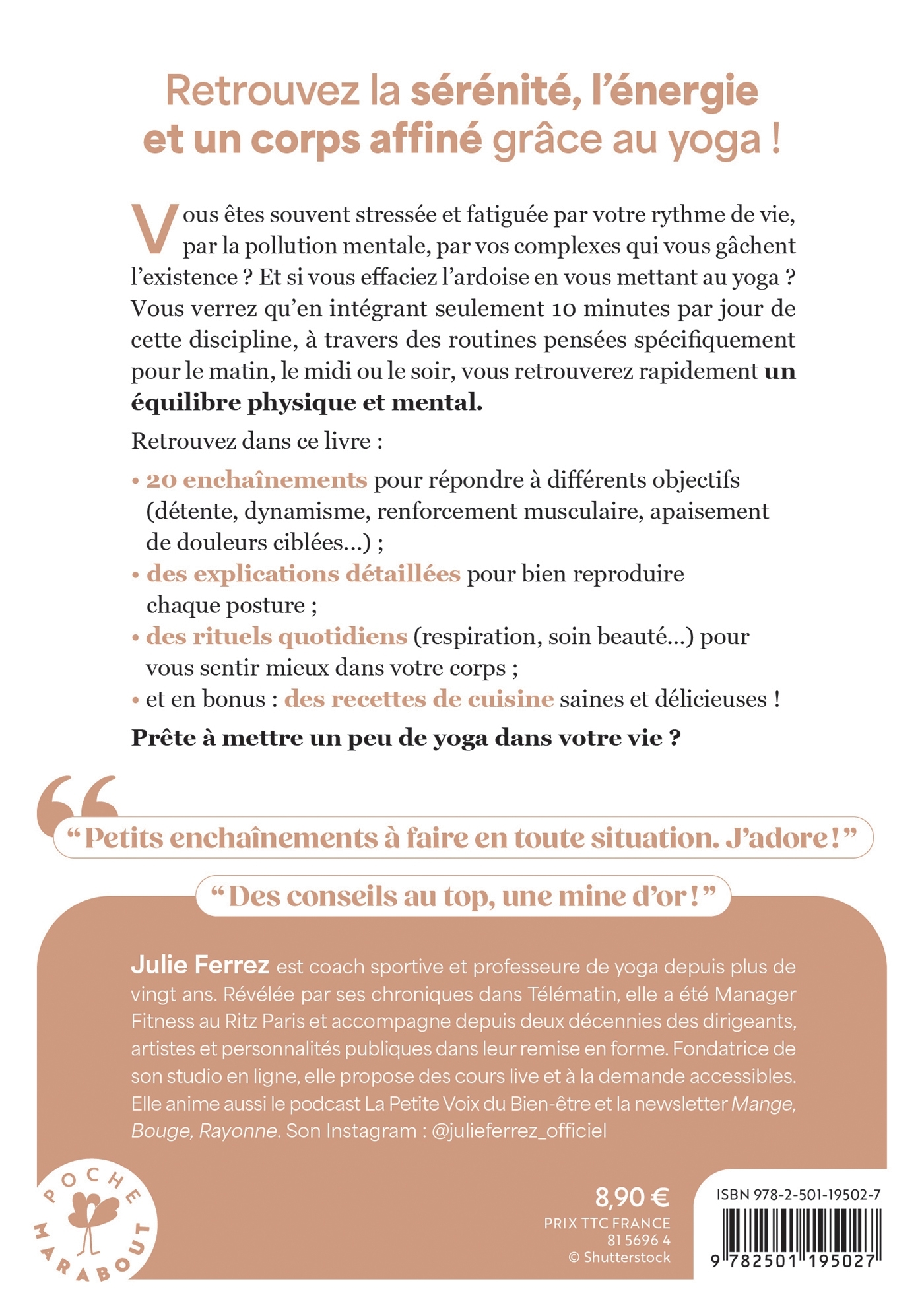 10 minutes par jour de yoga - Julie Ferrez - MARABOUT