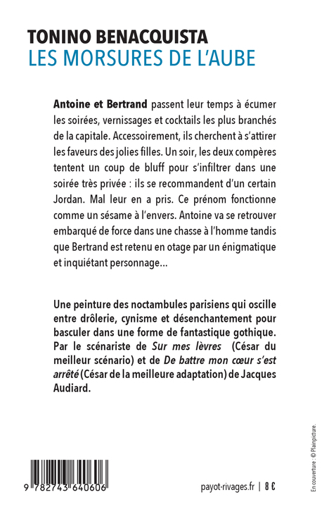 Les Morsures de l'aube - Tonino Benacquista, Francois Guerif - RIVAGES