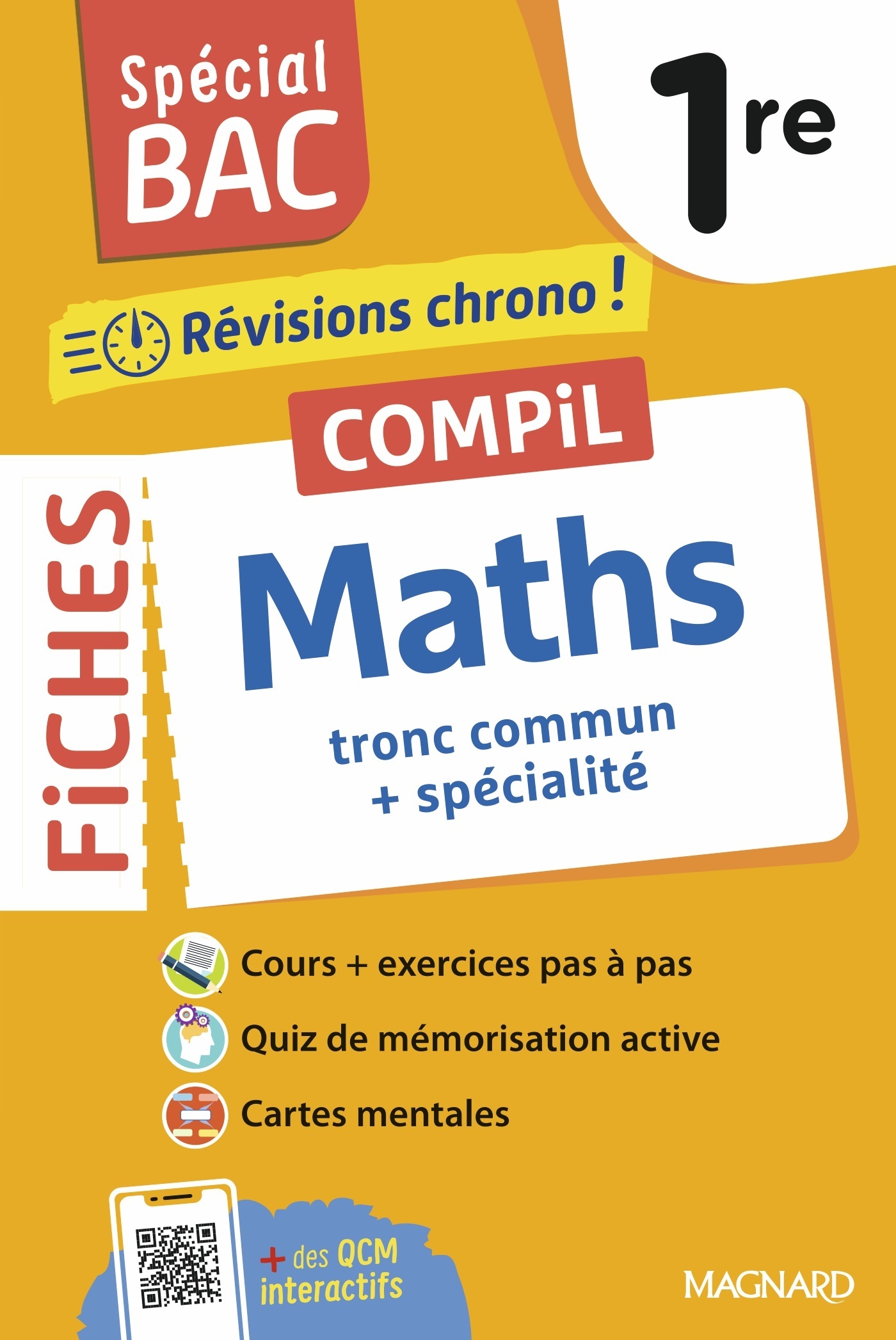 Spécial BAC 2026 - Compil de Fiches Maths tronc commun + spécialité 1re - Vito Punta - MAGNARD