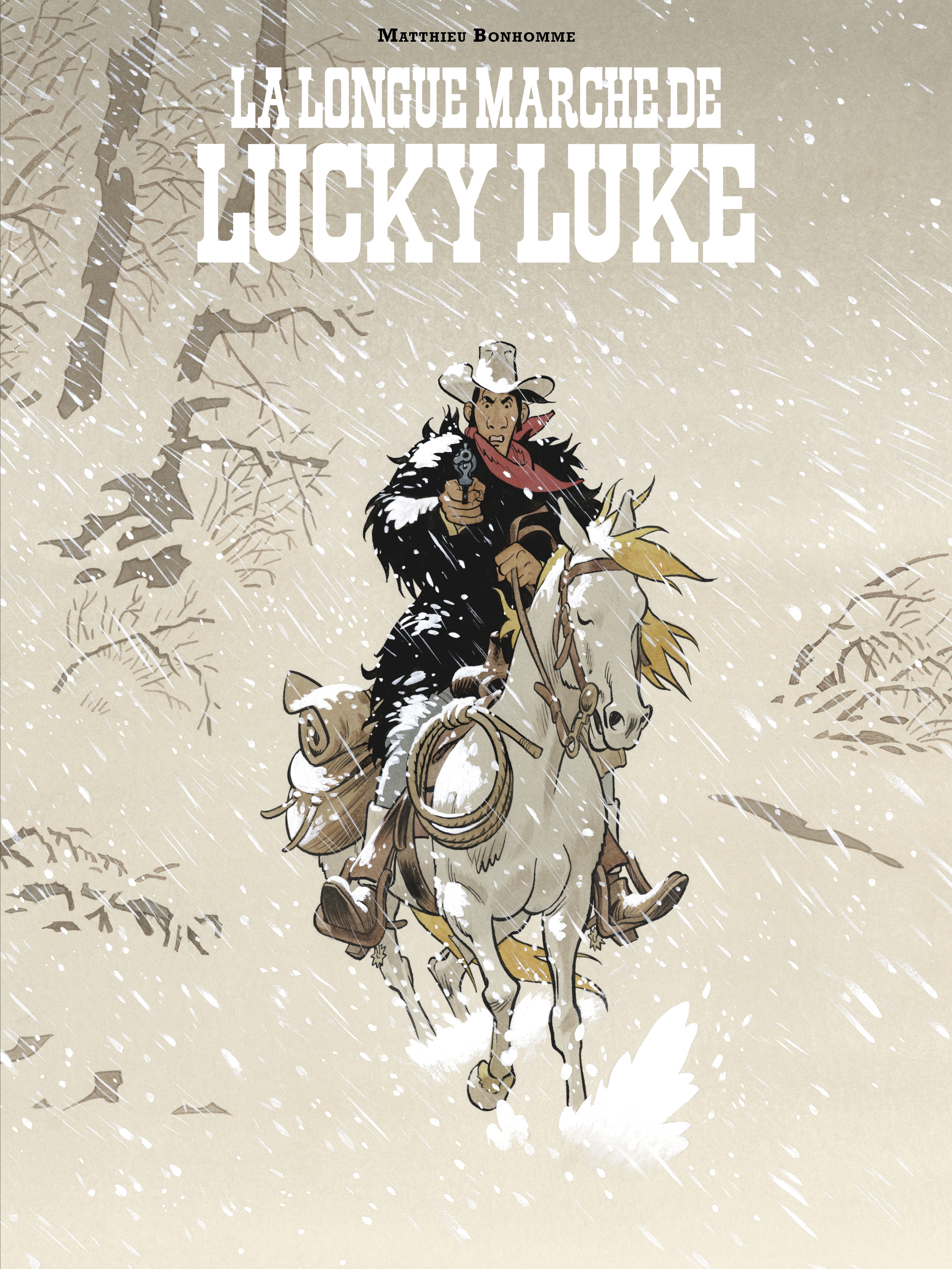 Un Hommage à Lucky Luke par   - La longue marche de Lucky Luke -  Bonhomme Matthieu - LUCKY