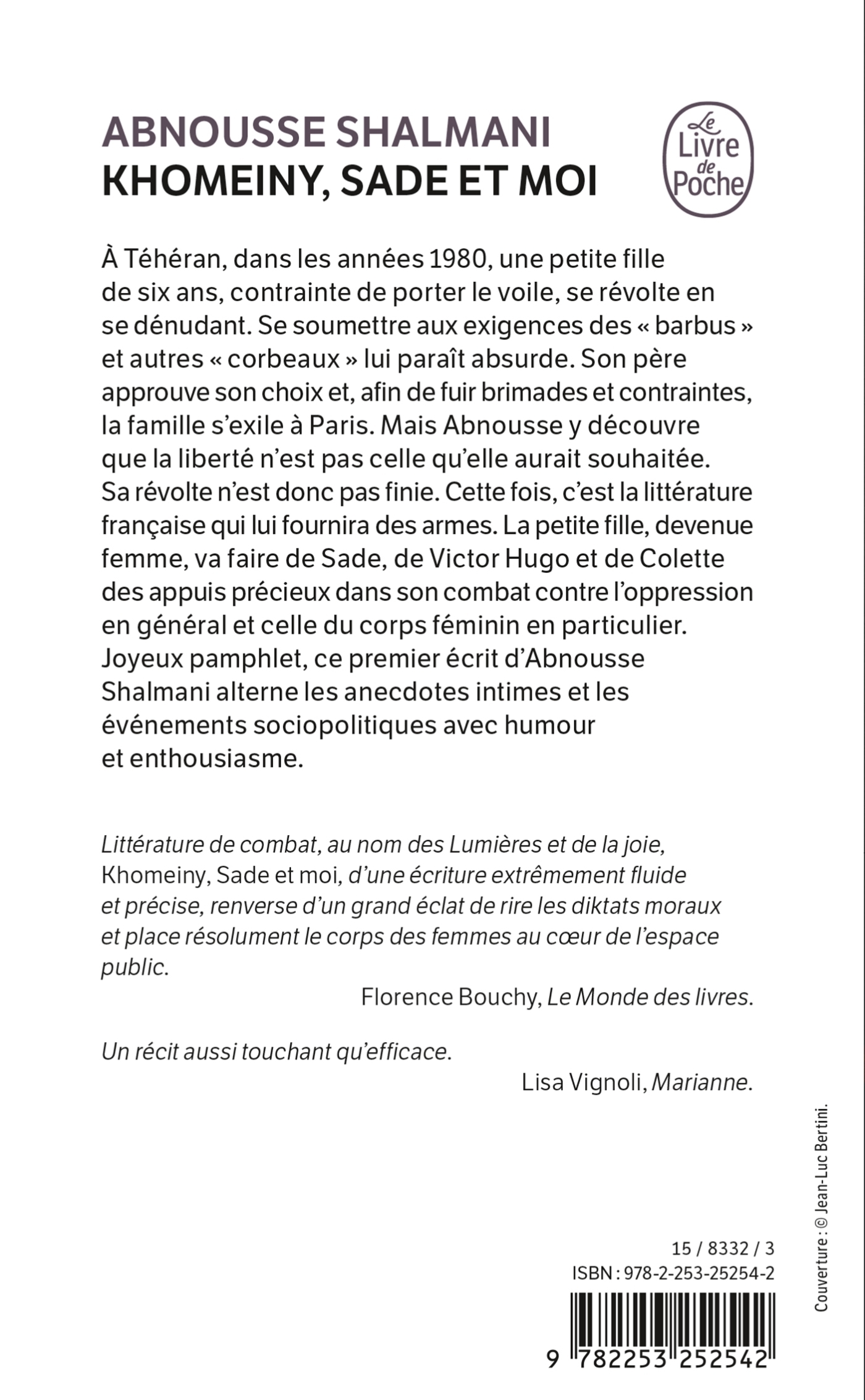 Khomeiny, Sade et moi - Abnousse Shalmani - LGF