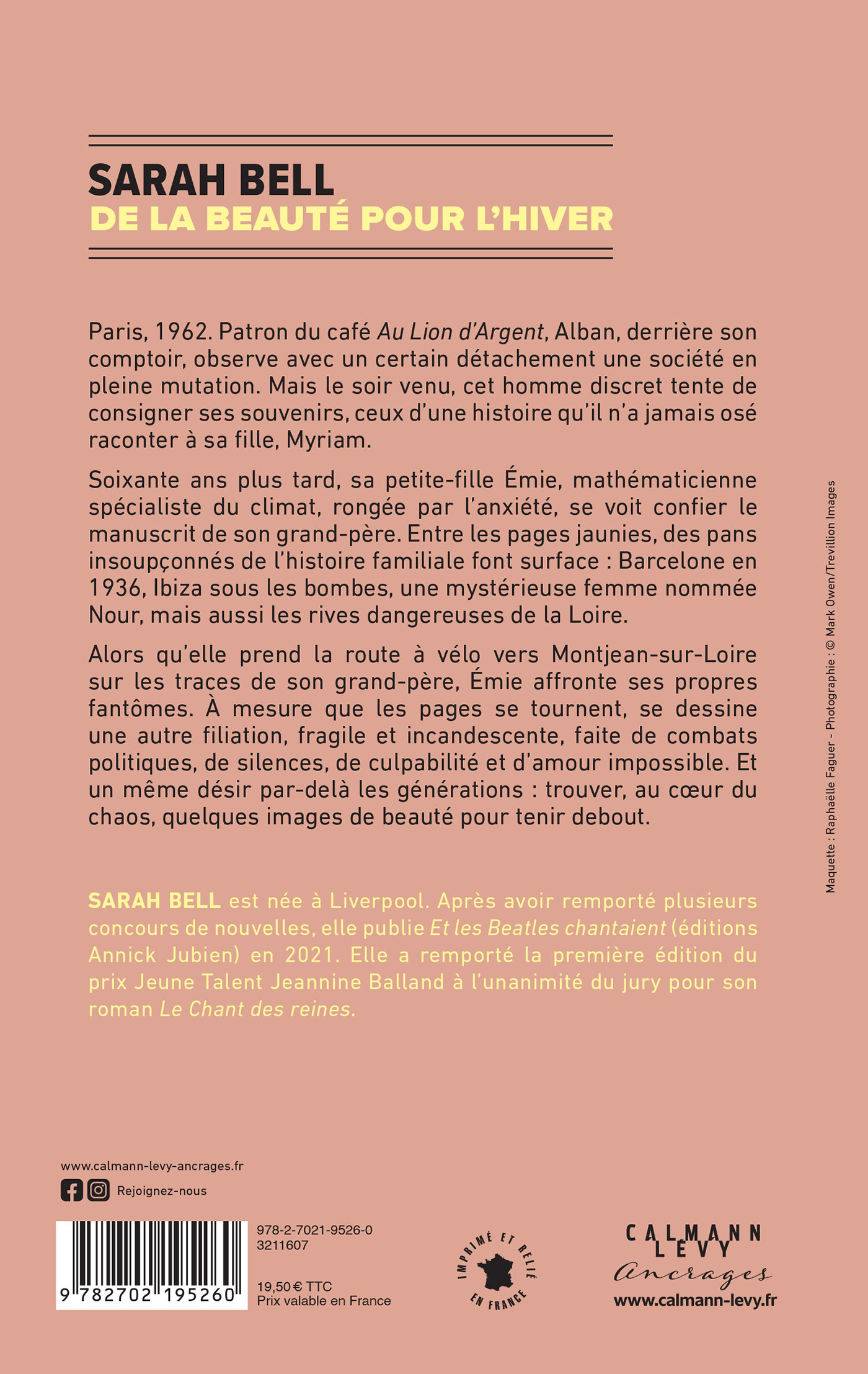 De la beauté pour l'hiver - Sarah Bell - CALMANN-LEVY