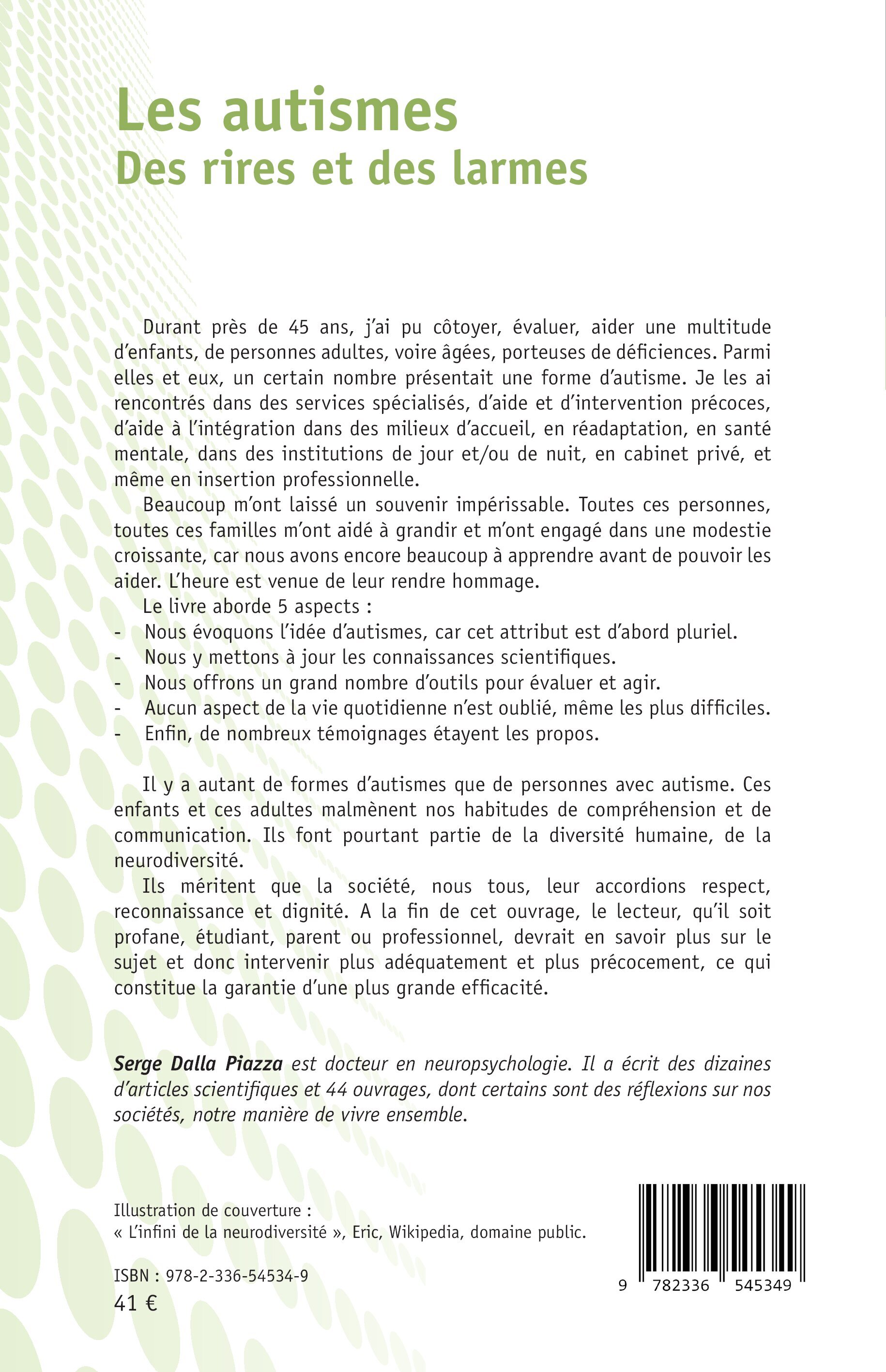 Les autismes - Serge Dalla Piazza - L'HARMATTAN