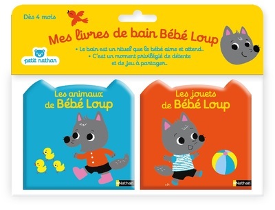 Livres bains Bébé Loup Les jouets de Bébé Loup/Les animaux de Bébé Loup - HAYASHI EMIRI - NATHAN
