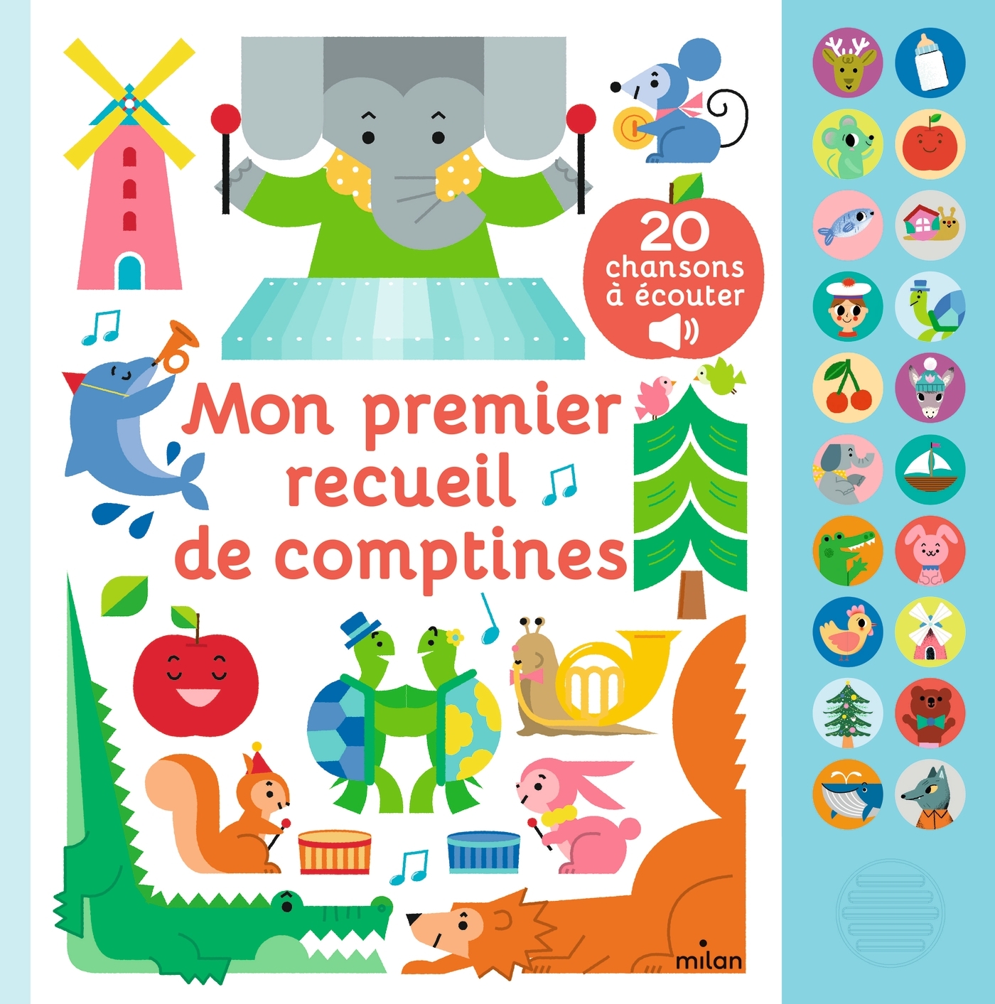 Mon grand livre sonore - Mon premier recueil de comptines - Dès 1 an - BAILEY/ANDREACCHIO - MILAN