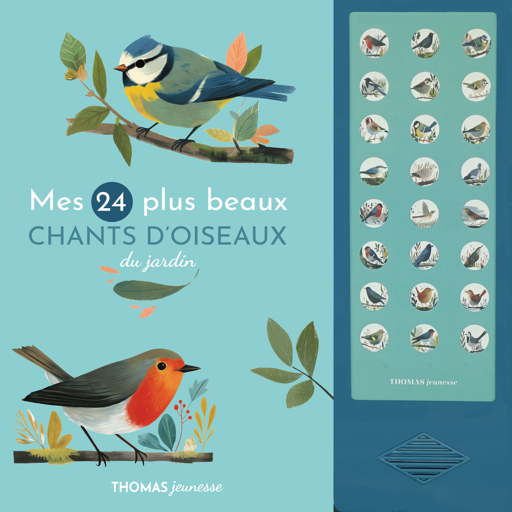 Mes 24 plus beaux chants d'oiseaux du jardin en livre sonore - Arthur Beauregard - THOMAS JEUNESSE