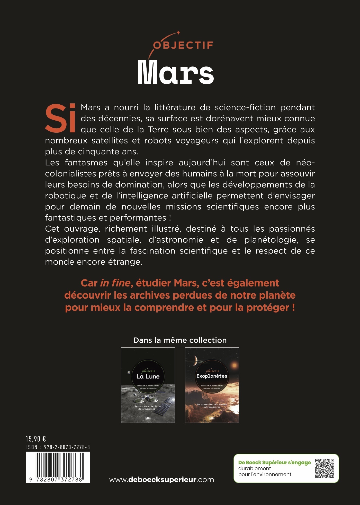 Objectif Mars - Anthony  Salsi, Violaine Sautter - DE BOECK SUP