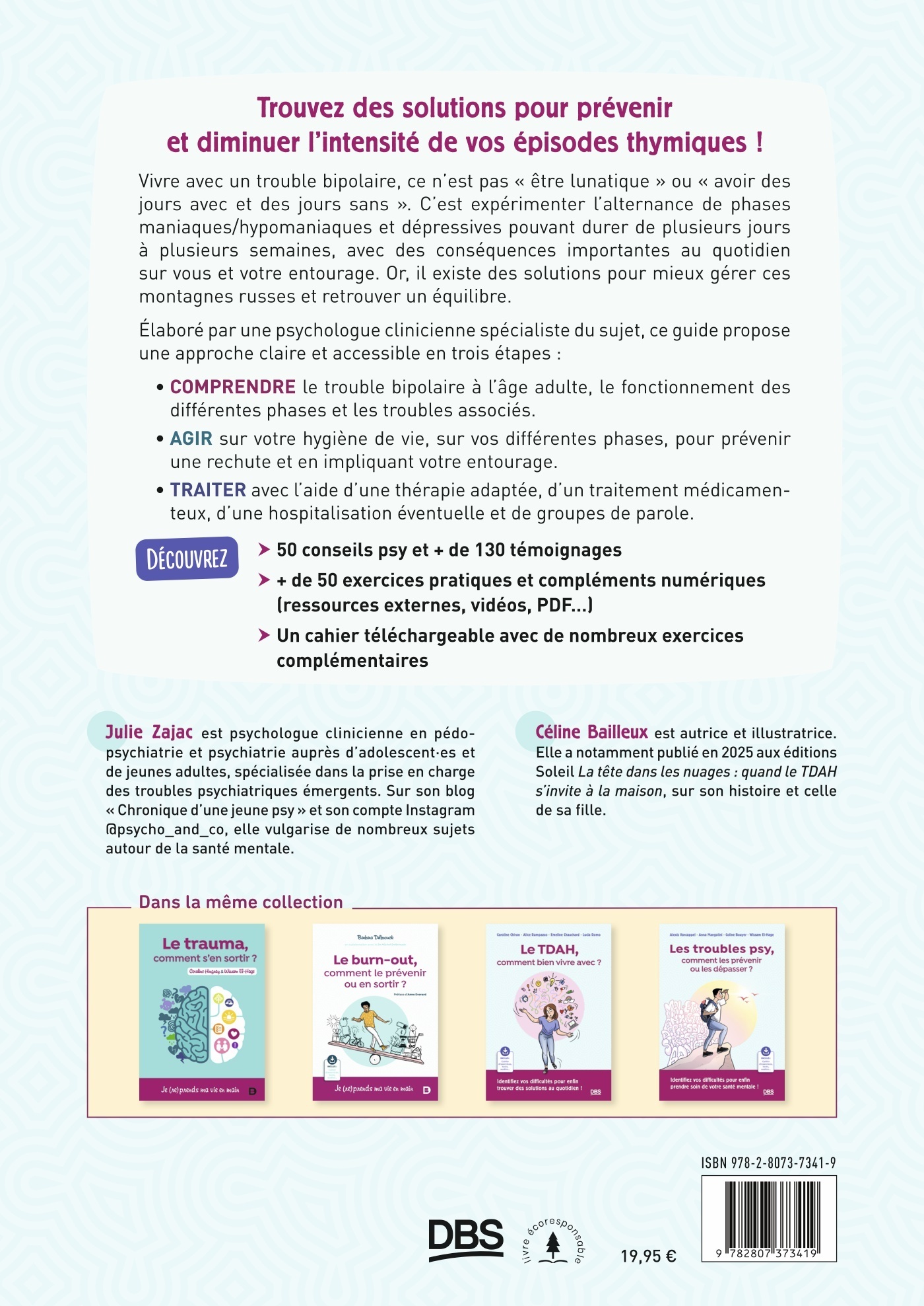 Le trouble bipolaire, comment bien vivre avec ? - Julie Zajac - DE BOECK SUP