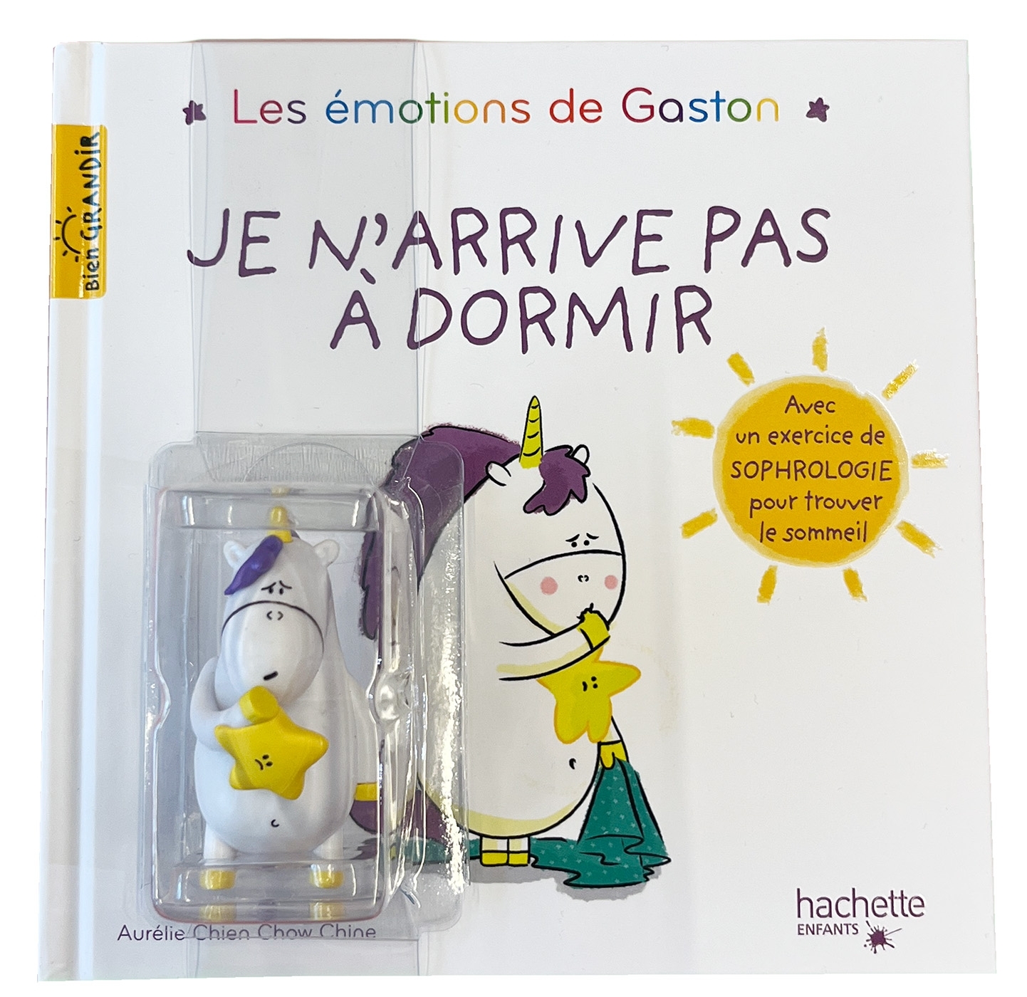 Gaston -Je n'arrive pas à dormir avec figurine - Aurélie Chien Chow Chine - HACHETTE ENFANT