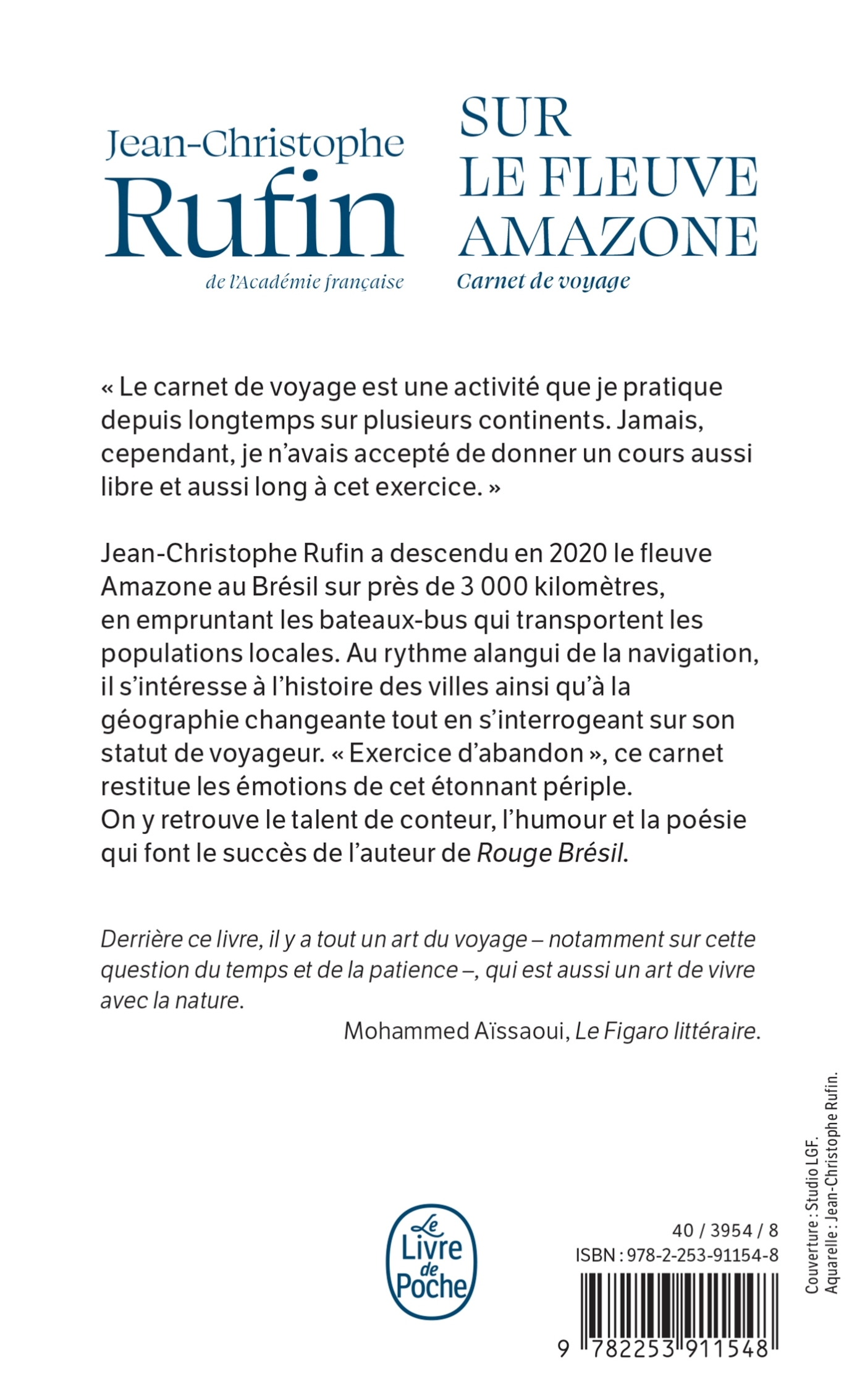 Sur le fleuve Amazone - Jean-Christophe Rufin - LGF