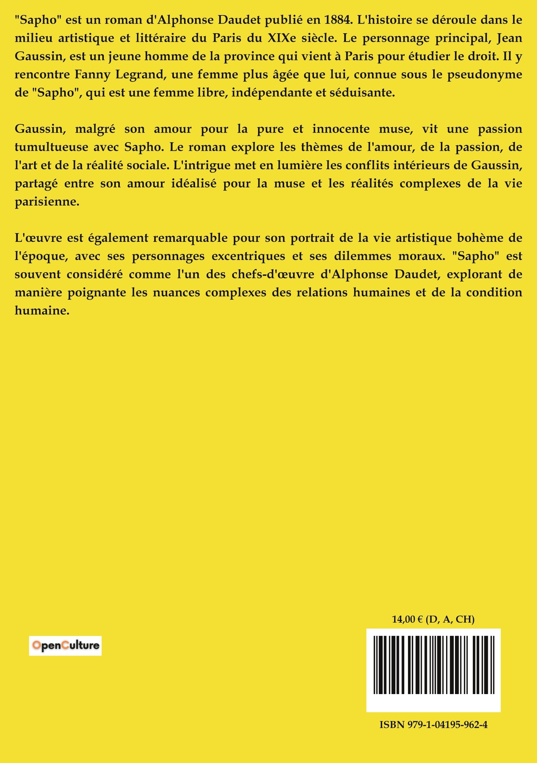 Sapho - Alphonse Daudet - CULTUREA