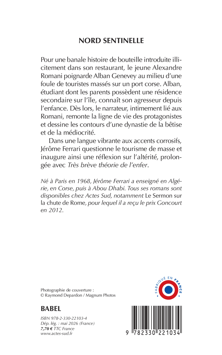 Nord Sentinelle - Jérôme Ferrari - ACTES SUD