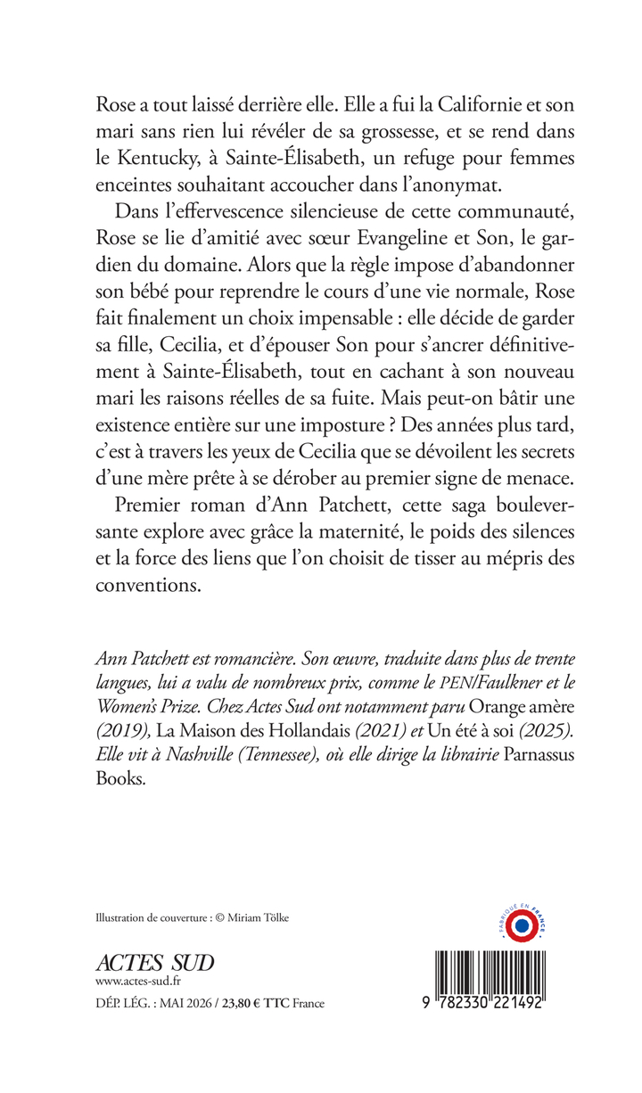 La sainte patronne des menteuses - Ann Patchett - ACTES SUD