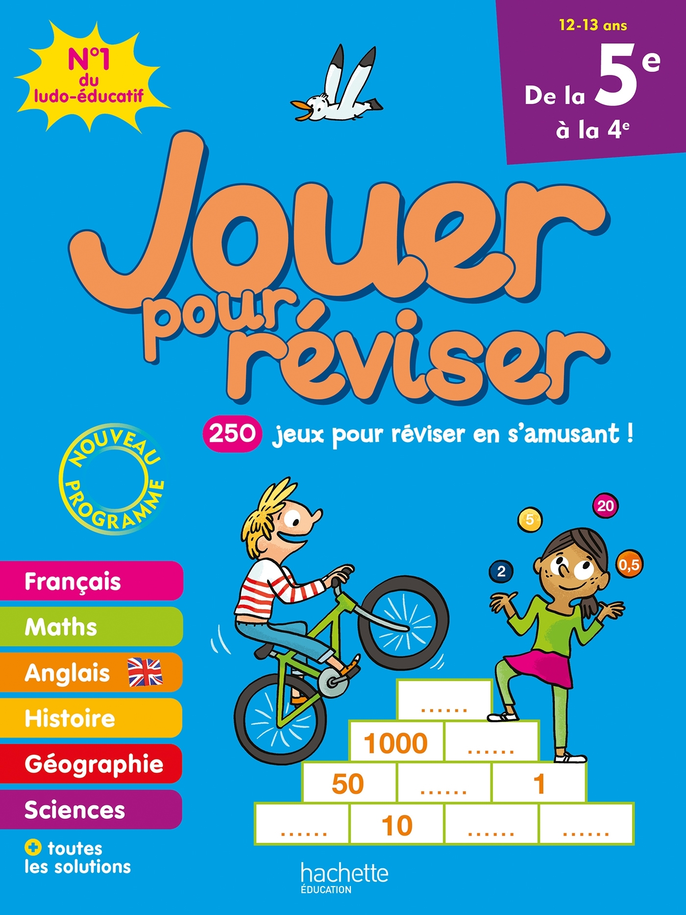 Jouer pour réviser - De la 5e à la 4e - Cahier de vacances 2026 - Michele Lecreux, Eric Berger, Philippe Couannault, Pascal Guichard, Laurent Léquivard, Clémence Roux de Luze - HACHETTE EDUC