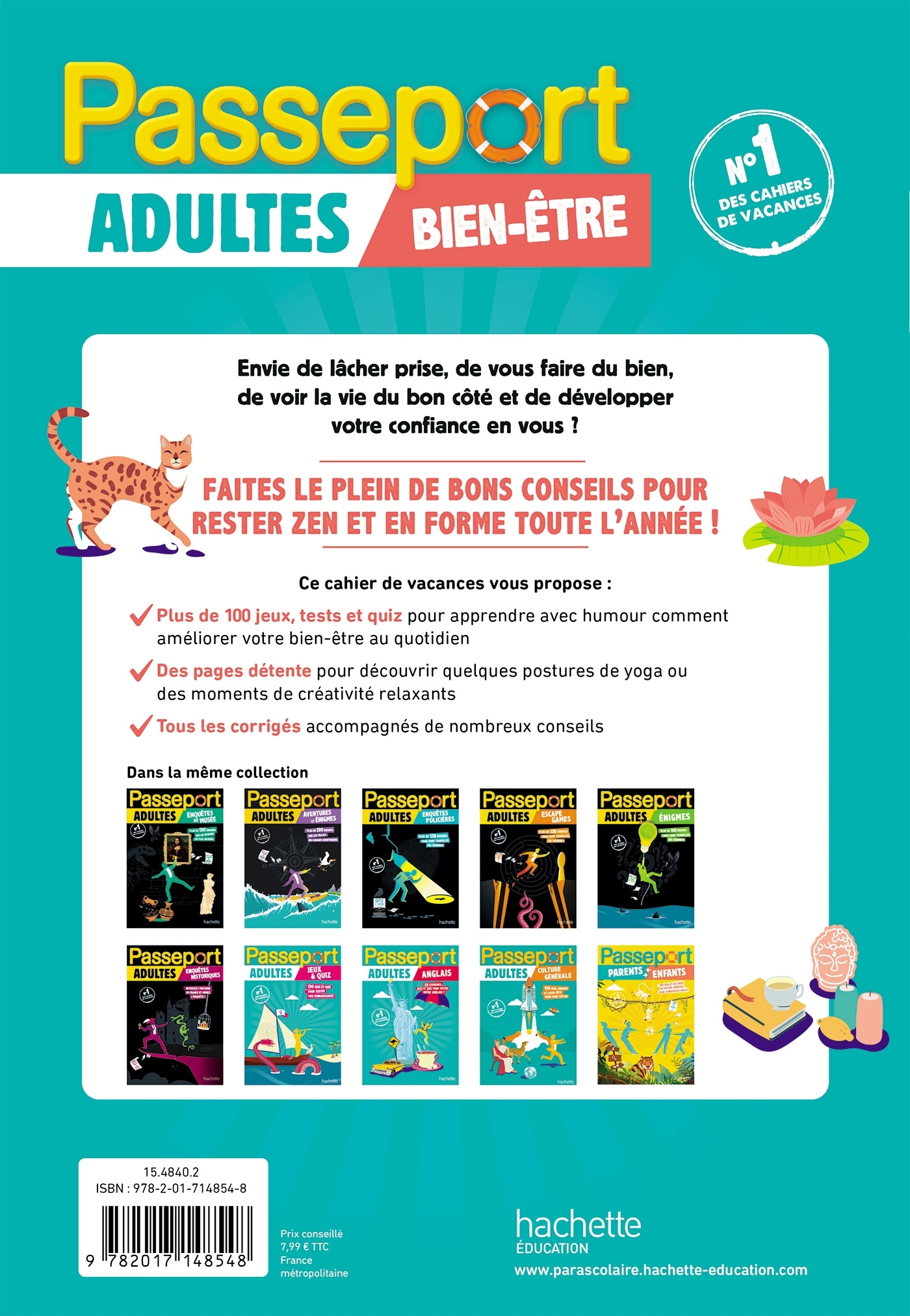 Passeport Adultes - Bien-être - Cahier de vacances 2026 - Stéphanie Brouard - HACHETTE EDUC