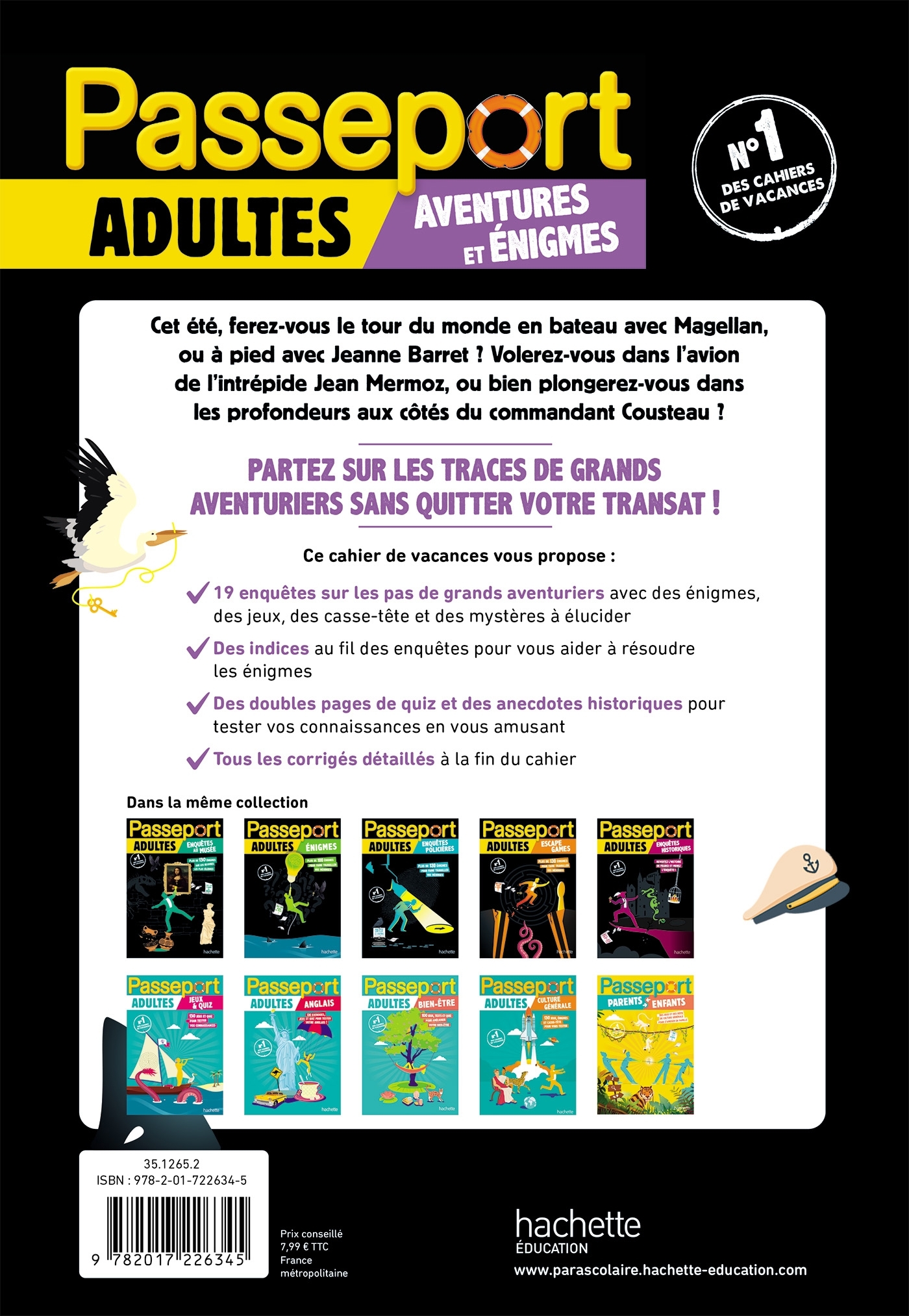Passeport Adultes - Aventures et énigmes - Cahier de vacances 2026 - Cécile Danière - HACHETTE EDUC