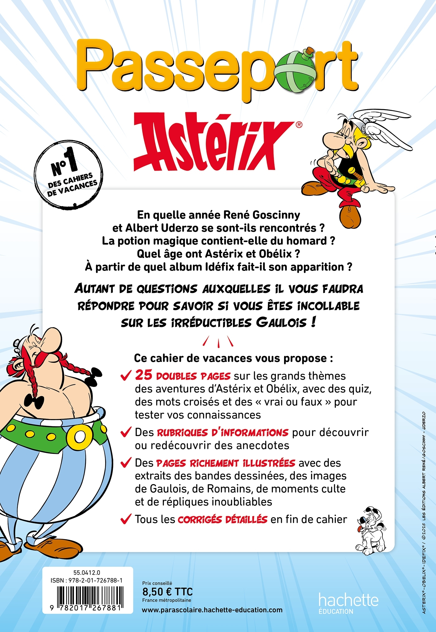 Passeport Spécial Asterix - Cahier de vacances 2026 - Anne Kalicky - HACHETTE EDUC