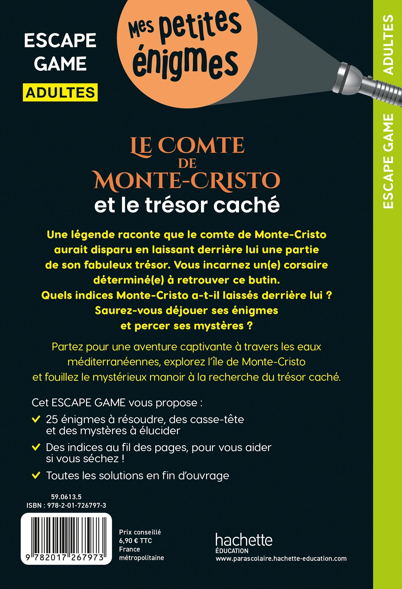 Escape Game Adultes - Le Comte de Monte-Cristo et le trésor caché - Cahier de vacances 2026 - Arnaud Cebollada - HACHETTE EDUC