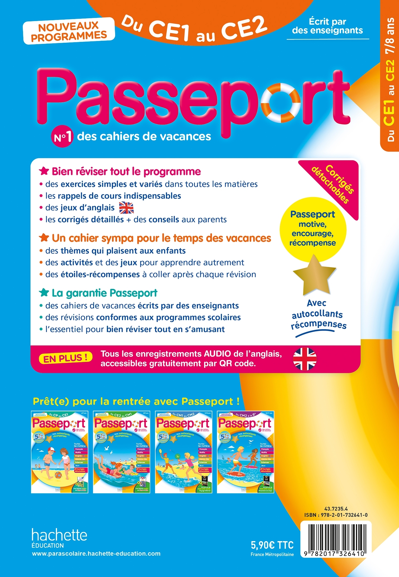 Passeport - Du CE1 au CE2 7/8 ans - Cahier de vacances 2026 - Catherine Bessières, Xavier Knowles, Bernard Jenner - HACHETTE EDUC