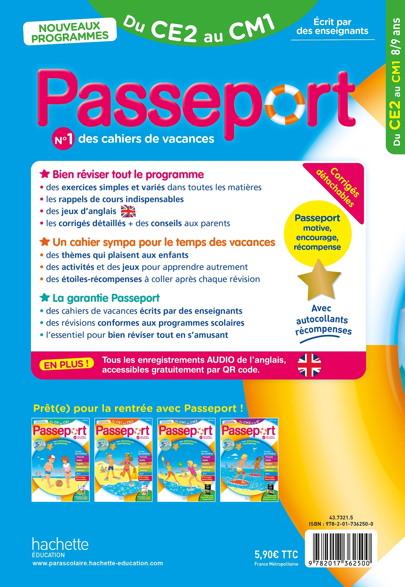 Passeport - Du CE2 au CM1 8/9 ans Cahier de vacances 2026 - Michèle Bacon, Jean-Étienne Hérété, Xavier Knowles - HACHETTE EDUC