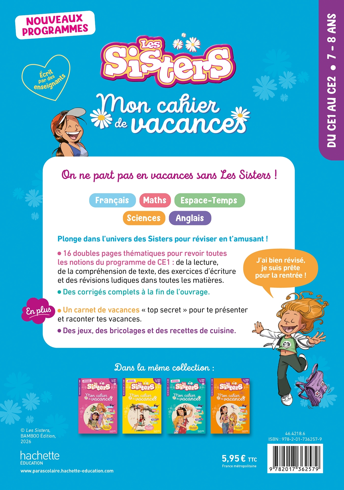 Les Sisters - Mon cahier de vacances 2026 - CE1 / CE2 - Marion Fallot - HACHETTE EDUC