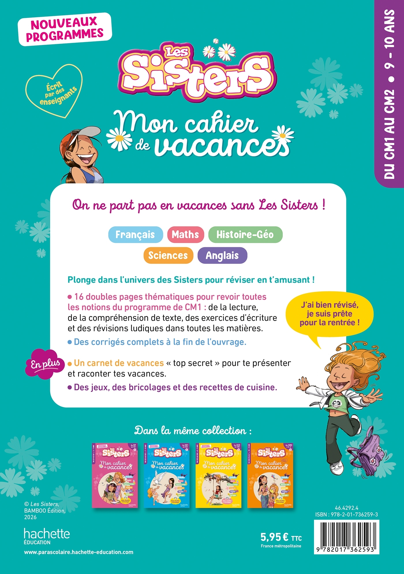 Les Sisters - Mon cahier de vacances 2026 - CM1 / CM2 - Elisabeth Raoul - HACHETTE EDUC