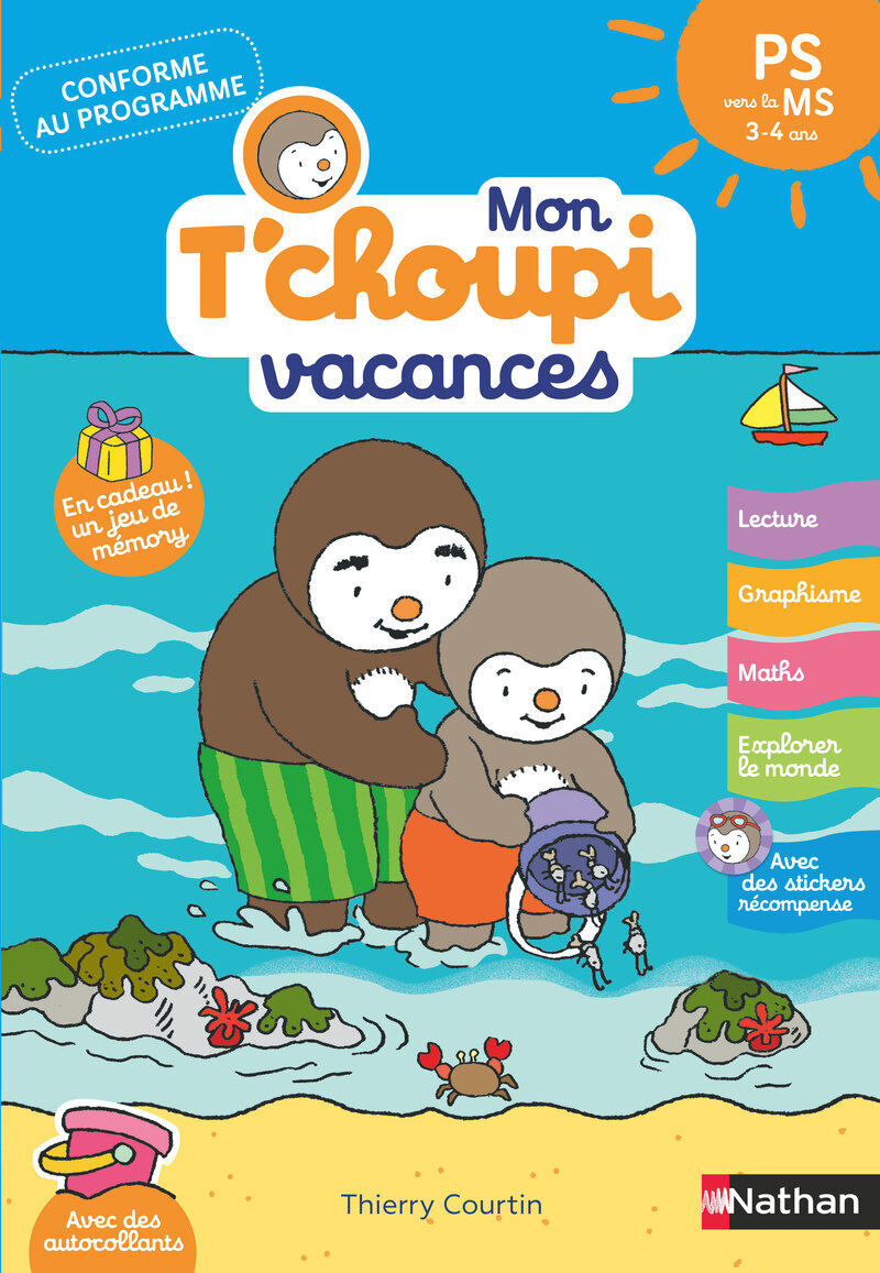 Mon Tchoupi Vacances PS vers la MS 3-4 ans - Stéphanie Grison - NATHAN