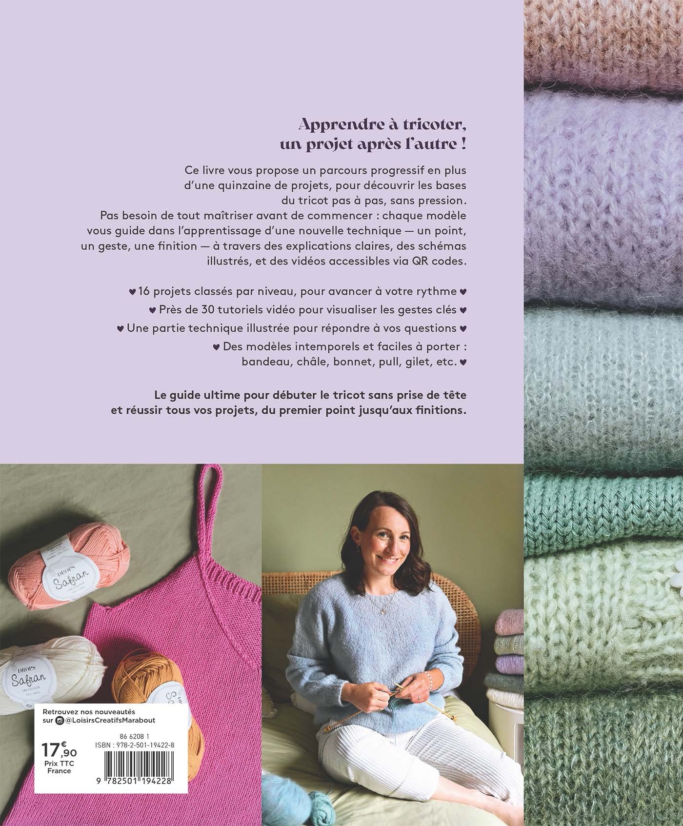 J'apprends à tricoter en 16 projets -  Stéphanie,  @stephanie_made, Stéphanie Lanni - MARABOUT