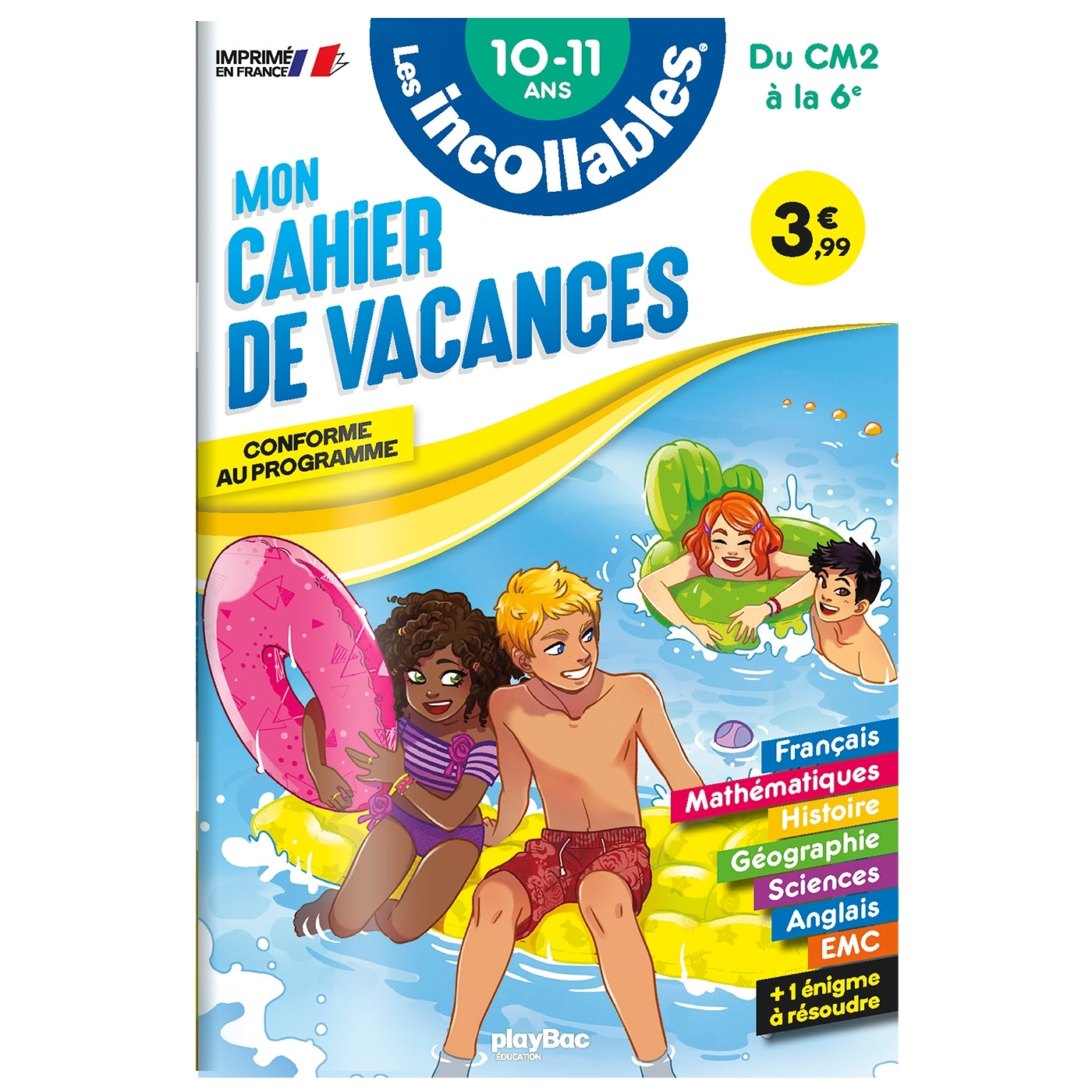 Cahier de vacances 2026 - Les incollables - CM2 à 6e - 10/11 ans - Stéphanie Herbaut - PLAY BAC