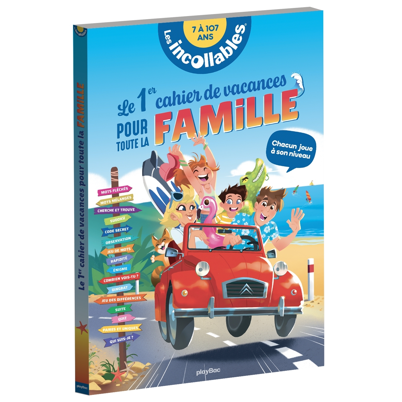 Le premier cahier de vacances pour toute la famille - Chacun joue à son niveau -  Play Bac Éditions - PLAY BAC
