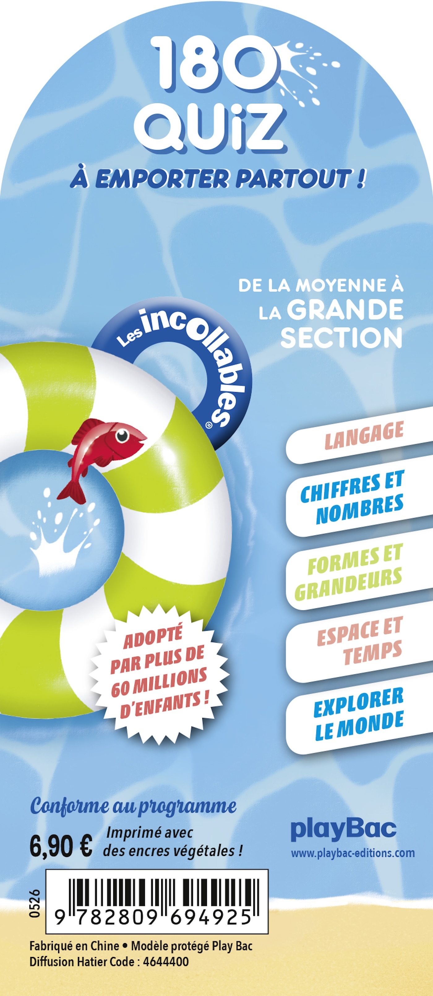 Les Incollables - 180 quiz pour réviser - De la MS à la GS - 4/5 ans -  Play Bac Éditions - PLAY BAC