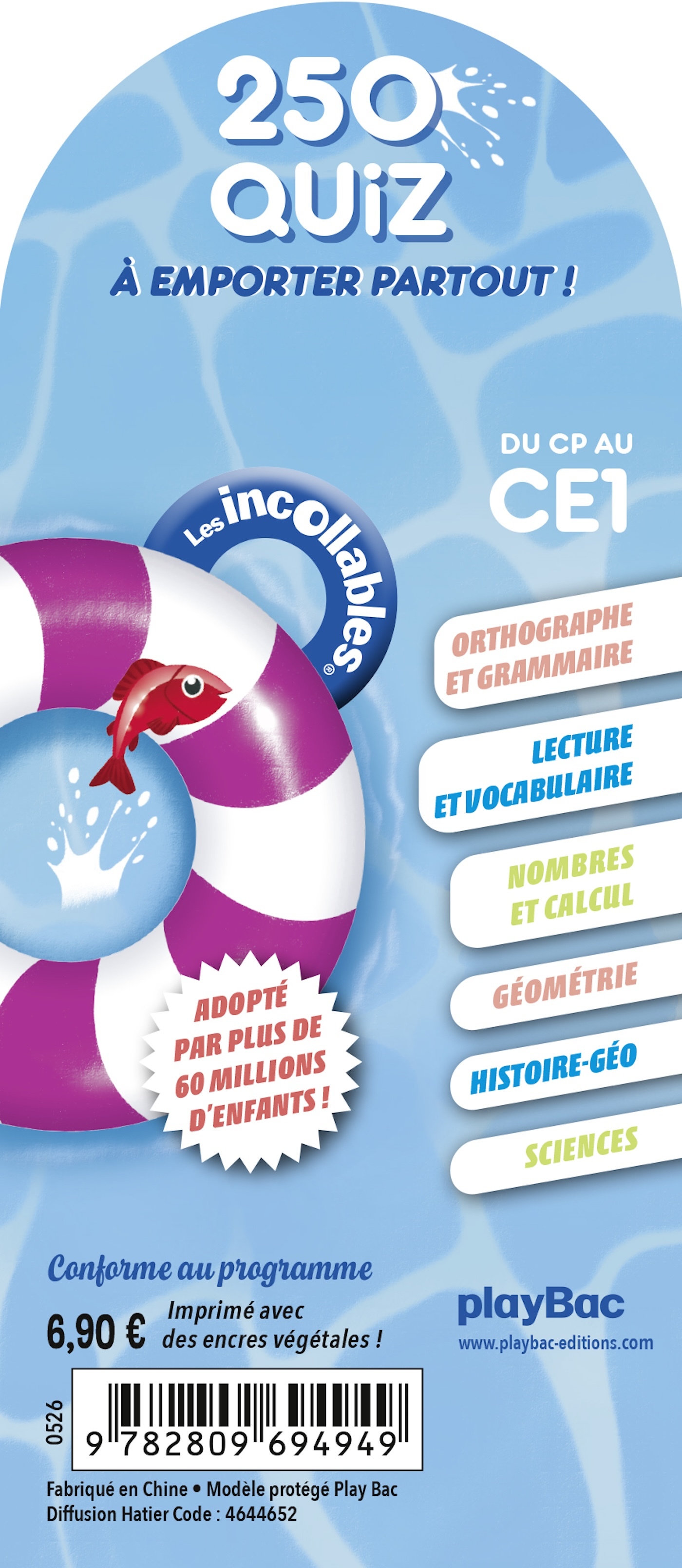 Les Incollables - 250 quiz pour réviser - Du CP au CE1 - 6/7 ans -  Play Bac Éditions - PLAY BAC